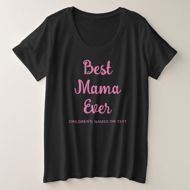 Camiseta Melhor Mama Alguma Vez Mulher Modelo de Tipografia (Frente do Design)