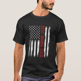 Camiseta Melhor Mama Alguma Vez Vintage - Bandeira American