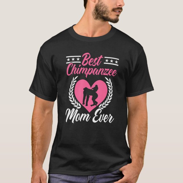 Camiseta Melhor Mamãe Chimpanzé Mãe De Chimp Mackey Ape (Frente)