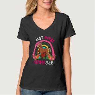 Camiseta Melhor Mamãe de Cavalo de Todos os Tempos Laço de