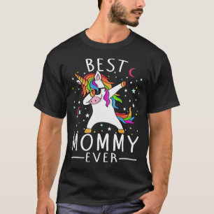 Camiseta Melhor mamãe de Dabbing Unicorn