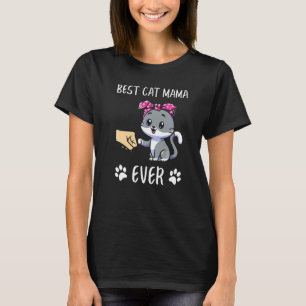 Camiseta Melhor Mamãe de Gato de Todos os Tempos Fist Bump