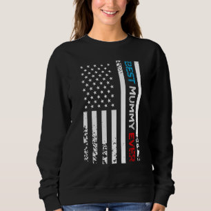 Camiseta Melhor Mamãe do Mundo Bandeira Americana dos EUA D
