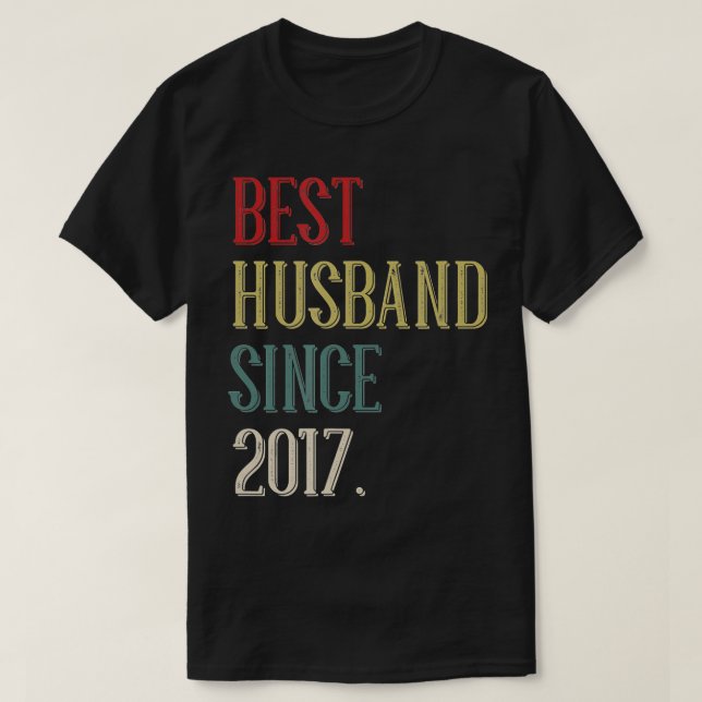 Camiseta Melhor Marido de 2017, 5 anos de 5 Casamento (Frente do Design)