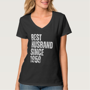 Camiseta Melhor Marido Desde 1959 Vintage Aniversário de Ca