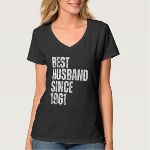 Camiseta Melhor Marido Desde 1961 Casamento Vintage Anivers