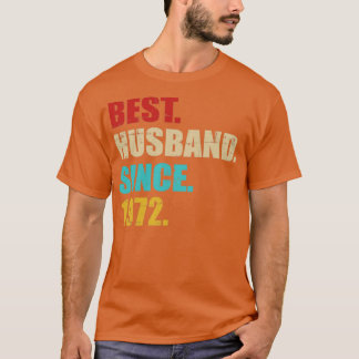 Camiseta Melhor marido desde 1972 para o casamento de 50º o