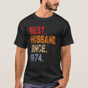 Camiseta Melhor Marido Desde 1974 48º Dia de Casamento Anni