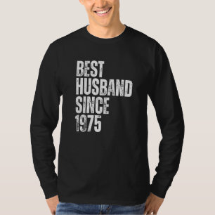 Camiseta Melhor Marido Desde 1975 Vintage Aniversário de Ca