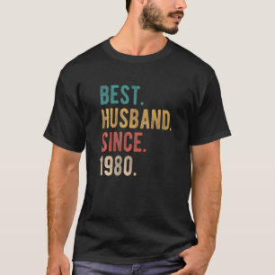 Camiseta Melhor Marido Desde 1980 42º Aniversário de Casame