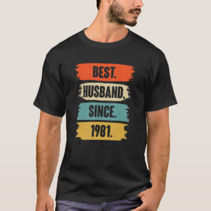 Camiseta Melhor Marido Desde 1981 Vintage 41ruas Casando An
