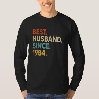 Camiseta Melhor Marido Desde 1984 38º Aniversário de Casame