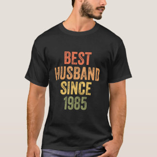 Camiseta Melhor Marido Desde 1985 39º Aniversário De Casame