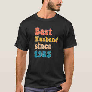 Camiseta Melhor marido desde 1985, mães masculinas de casam
