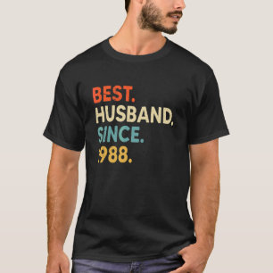 Camiseta Melhor Marido desde 1988 34º Aniversário de Casame