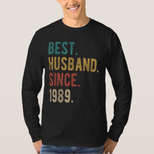 Camiseta Melhor Marido Desde 1989 33º Aniversário de Casame
