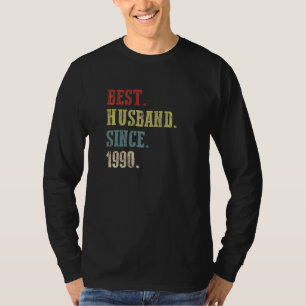 Camiseta Melhor Marido Desde 1990 32º Aniversário de Casame