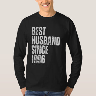 Camiseta Melhor Marido Desde 1996 Vintage Aniversário de Ca