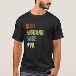 Camiseta Melhor Marido Desde 1998 24 Aniversário de Casamen