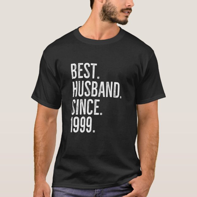 Camiseta Melhor Marido Desde 1999 Annive De Casamento Epic  (Frente)