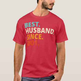 Camiseta Melhor Marido Desde 2001 21ruas de aniversário de 