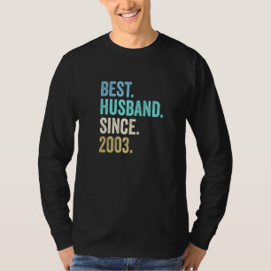 Camiseta Melhor Marido Desde 2003 19º Aniversário de Casame