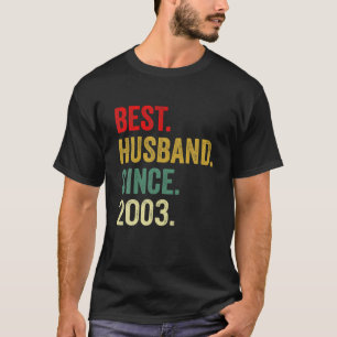 Camiseta Melhor Marido Desde 2003 19º Aniversário De Casame