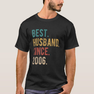 Camiseta Melhor Marido Desde 2006 16.º Aniversário de Casam