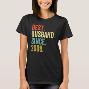 Camiseta Melhor Marido Desde 2008 14º Aniversário de Casame