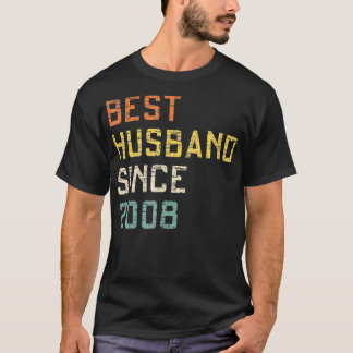 Camiseta Melhor marido desde 2008 presente engraçado de col