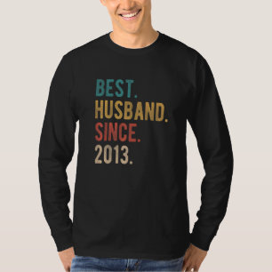 Camiseta Melhor Marido Desde 2013 Nono Aniversário de Casam