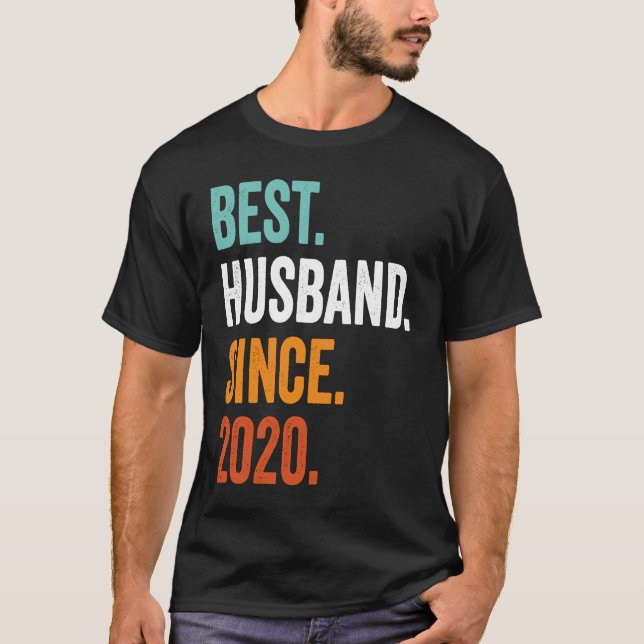Camiseta Melhor Marido desde 2020, 3º aniversário de casame (Frente)