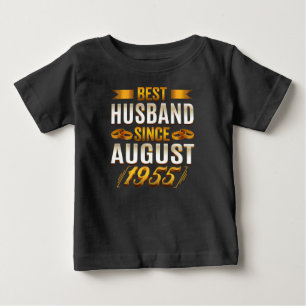 Camiseta Melhor Marido Desde Agosto de 1955 Aniversário Div