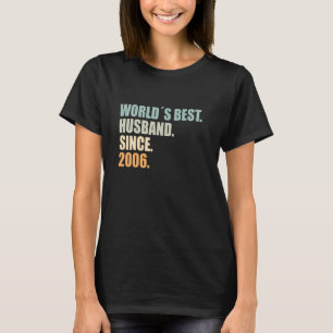 Camiseta Melhor Marido do Mundo Desde 2006 19º dia do casam