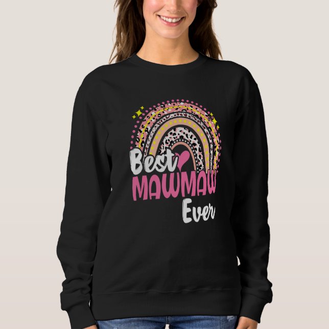 Camiseta Melhor Mawmaw Já Tão Engraçado Leopardo Rosa Mãe A (Frente)