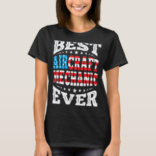 Camiseta Melhor Mecânico de Aeronaves 4º Quatro de Julho EU