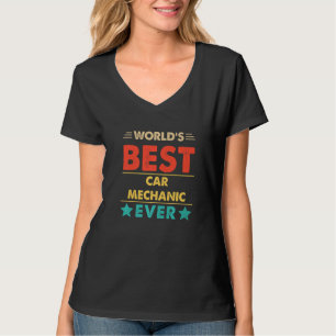 Camiseta Melhor Mecânico de Carros do Mundo Retro de Todos