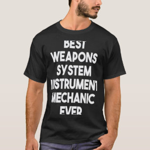 Camiseta Melhor Mecânico de Instrumentos de Sistema de Arma