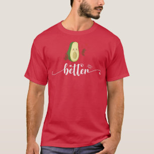 Camiseta Melhor Meia Casal Cortado Avocado Engraçado Cute V