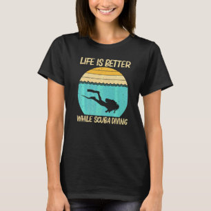 Camiseta Melhor Mergulho com Cilindro para Homens Mulheres