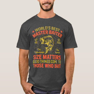Camiseta Melhor Mestre Baiter Funny Pesca Amante Humor