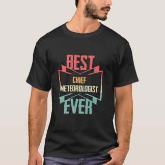 Camiseta Melhor Meteorologista Chefe Vintage de Todos os Te