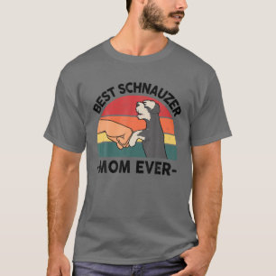 Camiseta Melhor Miniatura Engraçada Schnauzer Mãe Nunca Min
