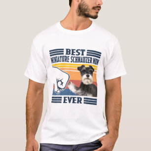 Camiseta Melhor Miniatura Schnauzer Mãe Cachorro Engraçado 