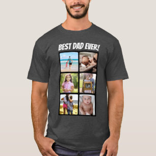 Camiseta Melhor Montagem do Dia de os pais de Colagem de Fo