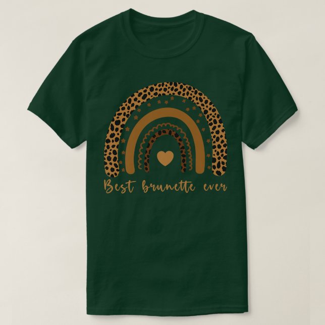 Camiseta Melhor morena engraçada para mulheres com boho rai (Frente do Design)