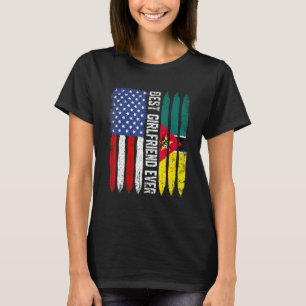 Camiseta Melhor Namorada de Moçambique Bandeira D