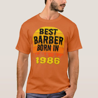 Camiseta Melhor Nascer De Barber Na Vintage De Aniversário