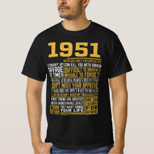 Camiseta Melhor Nascer em 1951 Facts for Mens, Womens, Bday
