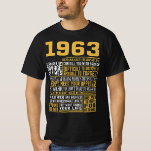 Camiseta Melhor Nascer em 1963 Facts for Mens, Womens, Bday
